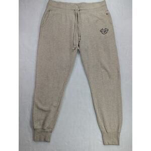 True Religion Sz M Beige Buddha Seal "Fashion for the Senses" Joggers VTG